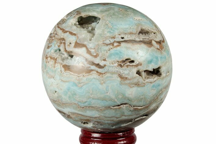 Polished Blue Caribbean Calcite Sphere - Pakistan #187703